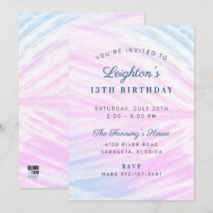 Convite Nascimento de Folha Tropical Pintada