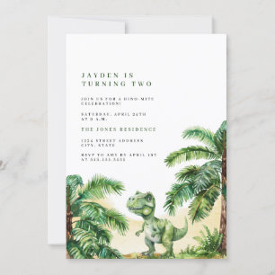 Convite Nascimento do Dinossauro T-Rex