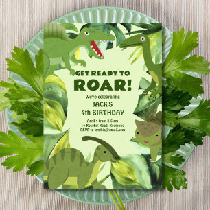 Convite Nascimento dos Dinossauros em Raça