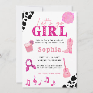 Convite Nashville Cowgirl Último Rodeo Bachelorette