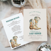 Nashville Last Rodeo Boots Festa de solteira Invi