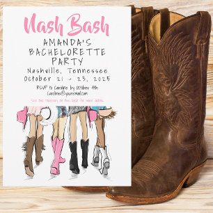 Convite Nashville Nash Bash Bachelorette Weekend Itinerári