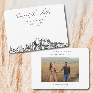 Convite Nashville Wedding Skyline Salvar Data