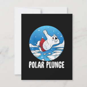 Convite Natação de inverno do Urso Polar de Gelado Polar