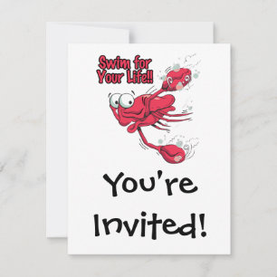 Convite natação para seu caranguejo de banho com medo da