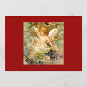 Convite Natais vintages Angel Star