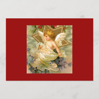Convite Natais vintages Angel Star