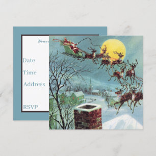 Convite natais vintages de introdução Papais noeis adicion