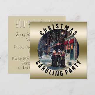 Convite Natais vintages do Caroling Party | Vitoriano Dour