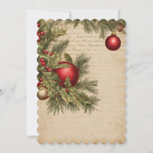 Convite Natais vintages Imagem de Corte Fussy