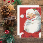 Convite Natais vintages Santa Claus, Jolly e Winking<br><div class="desc">Ilustração Vintage design de Natal com um feliz e alegre Papai Noel vestindo um chapéu e piscando como se ele tivesse um segredo. Ho,  ho,  ho,  Feliz Natal!</div>