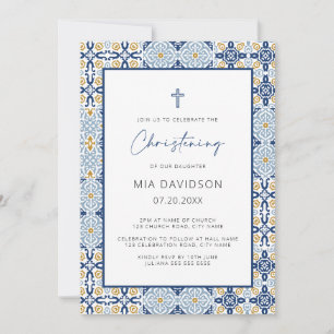 Convite Natal Amarelo Azulejo Amarelo Amalfi - Mediterrân