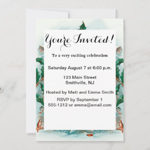 Convite Natal Antigo Papai Noel Alegria