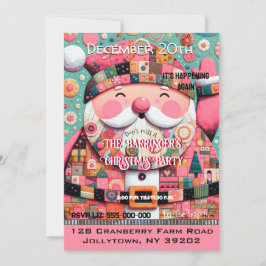 Convite Natal anual para Papais noeis de queijo festivo co