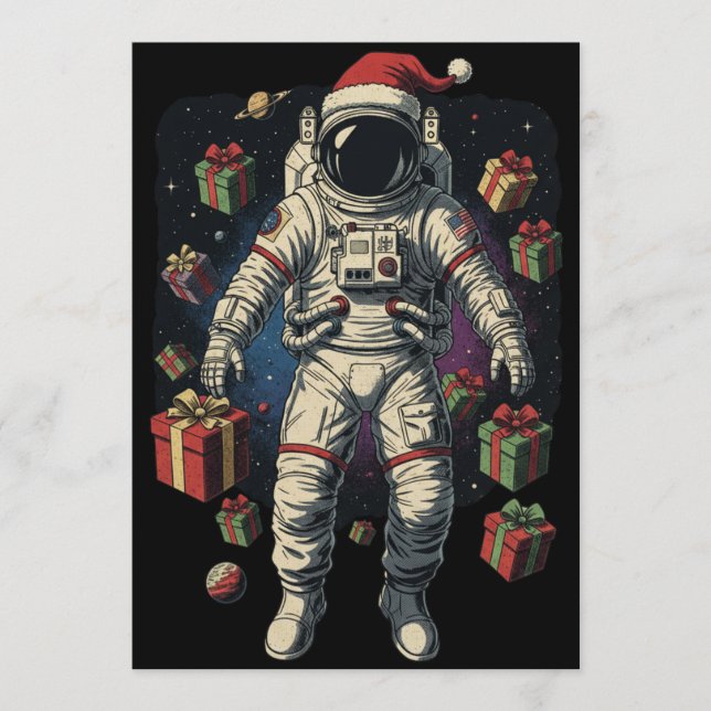 Convite Natal Astronauta Natal  (Frente)