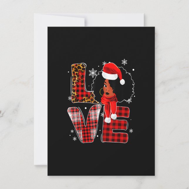 Convite Natal Black African Costume Papais noeis Mel (Frente)