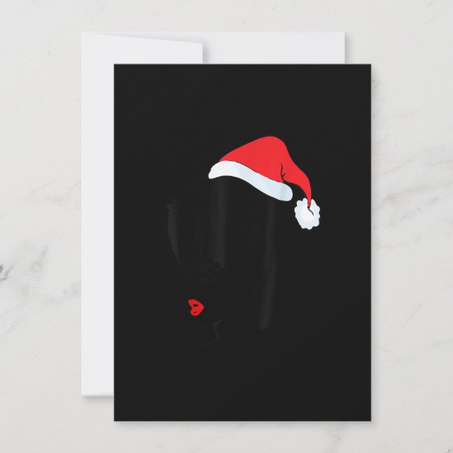Convite Natal Black Women African American Santa Hat P (Frente)