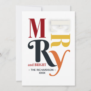 Convite Natal Colorido Retro Alegre e Brilhante Vintage