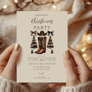 Convite Natal com Arco Western Cowgirl