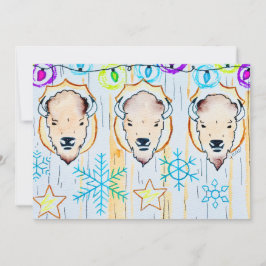 Convite Natal com Floco de Neve de Búfalo