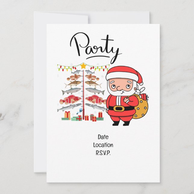 Convite Natal com o Papai Noel (Frente)