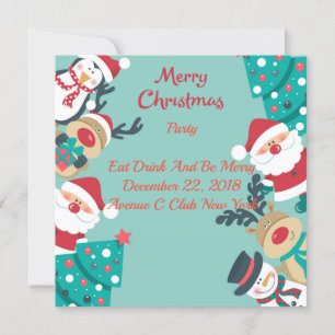 Convite Natal Com Papais noeis