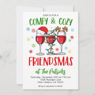 Convite Natal Comfy Cozy Friendsmas