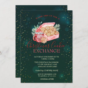 Convite Natal Cookie Stars Green Natal