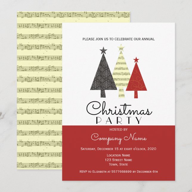Convite Natal Corporativo Moderno (Frente/Verso)
