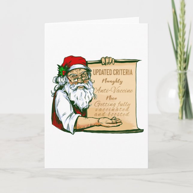 Convite natal covid papai noel vacina travesso (Frente)