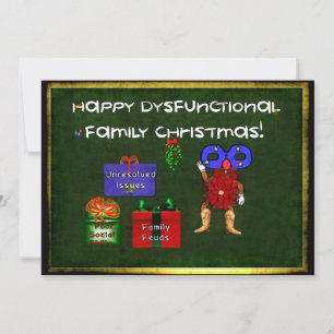 Convite Natal da família disfuncional