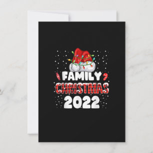 Convite Natal da Família Plaid 2022 Luzes do Papai Noel Co