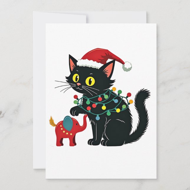Convite Natal da Senhora sem Filhos Gata Kamala Trump  (Frente)