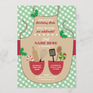 Convite Natal das meninas de festa de aniversário do