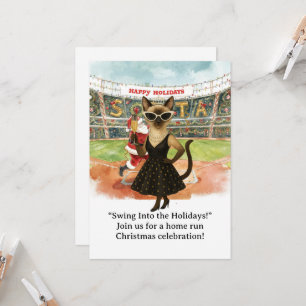 Convite Natal de Baseball temido para amantes de Cat