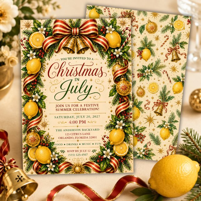 Convite Natal de Limão Siciliano em Julho (Criador carregado)