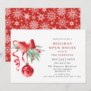 Convite NATAL DE NATAL DE ÓRNOMO DE Aquarelas HOLIDAY CAS