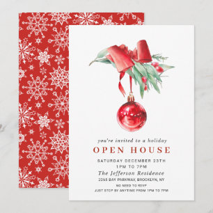 Convite NATAL DE NATAL DE ÓRNOMO DE Aquarelas HOLIDAY CAS