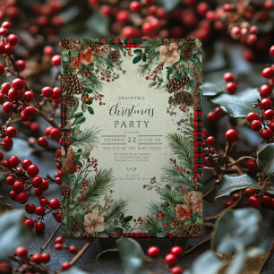 Convite Natal de Pinheiro de Fruta de Inverno
