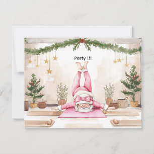Convite Natal de Yoga com Papai Noel na aula de yoga Larg
