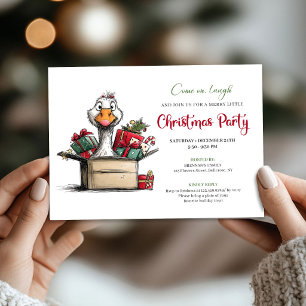 Convite Natal Divertido Patozao Engraçado Cartoon Fiesta A