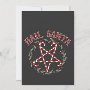 Convite Natal do Diabo Hail Satan Krampus Natal Doces