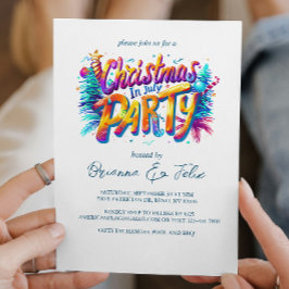 Convite Natal do Estilo de grafite na Festa de julho