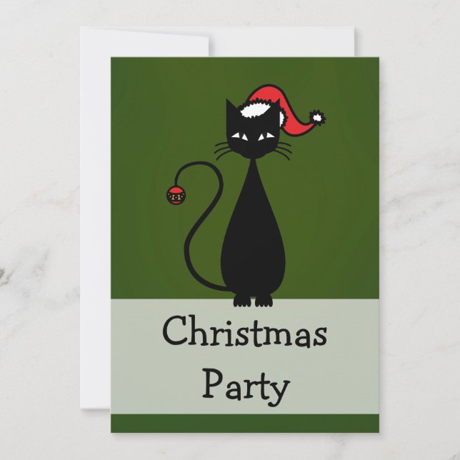 Convite Natal do gato preto (Frente)