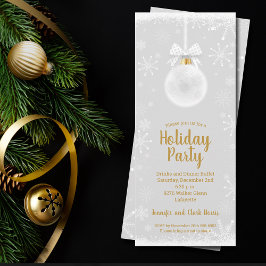 Convite Natal do Ornamento do Floco de Neve Elegante