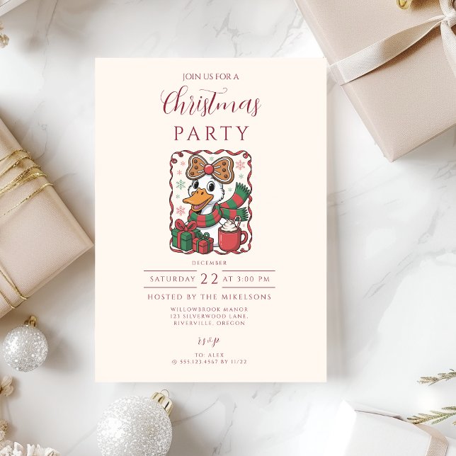Convite Natal do Pato Aconchegante (Criador carregado)
