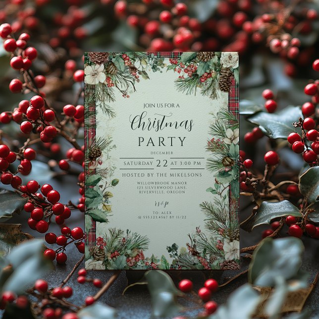 Convite Natal do Tartan Feriado (Criador carregado)