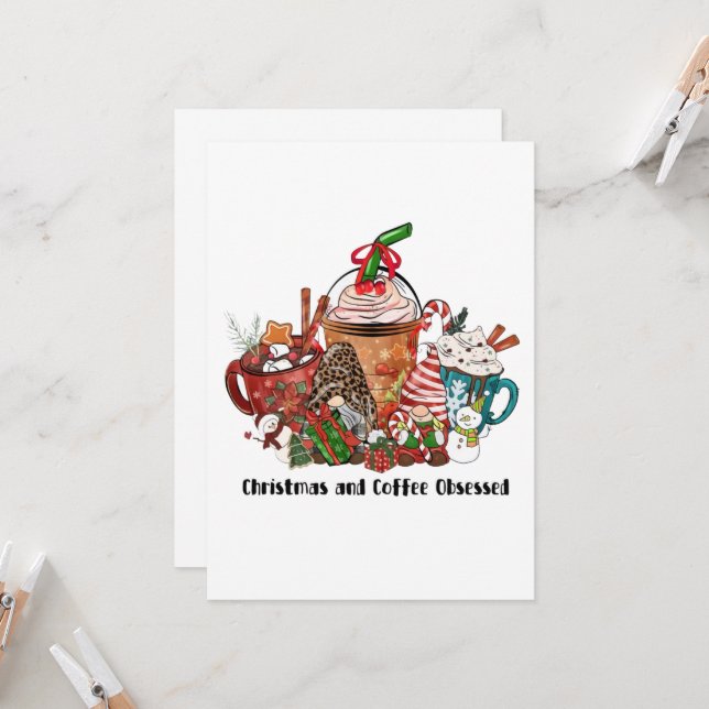Convite Natal e café Obcecados (Frente/Verso In Situ)