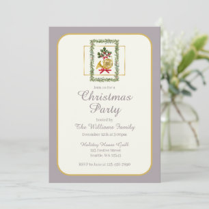 Convite Natal Elegante Corne de Furo Taupe