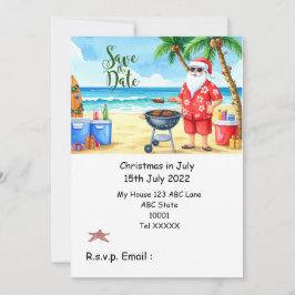 Convite Natal em julho com PAPAI NOEL Salve a data